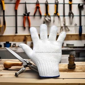 Msi ถุงมือนิรภัยป้องกันการสั่นสะเทือนป้องกันไฟฟ้าสถิตย์, ถุงมือทำงานสีขาว - Product Image 2