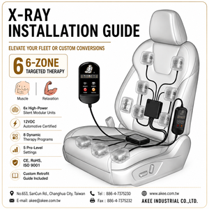 ระบบสั่นสะเทือนนวดเบาะรถยนต์ 12V แบบยูนิเวอร์แซล 6 มอเตอร์ พร้อมแผ่นทำความร้อน 2 แผ่น ชุดควบคุมแบบมีสาย ชุดอุปกรณ์เสริมเบาะนั่งตามหลักสรีรศาสตร์ - Product Image 3