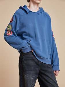 Derniers modèles de sweats à capuche respirants effet délavé pour garçons, vente en gros, sweats à capuche pour hommes sur mesure effet délavé, toutes tailles disponibles - Product Image 4