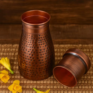 Pot à sucre en cuivre martelé antique, pot à sucre en cuivre gaufré, bol à sucre en cuivre artisanal, ustensiles de cuisine en cuivre vintage - Product Image 1