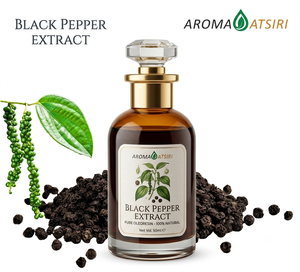 AROMA ATSIRI Extrait de Poivre Noir 50ml Oléorésine Pure 100% Naturelle Extrait au CO2 Aromathérapie Herbacée - Product Image 1