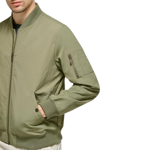 Blousons Bomber Matelassés Personnalisés Sage à Fermeture Éclair pour Hommes – Vêtements d'Extérieur Décontractés à Superposer – Vente en Gros et Marque Privée - Product Image 4