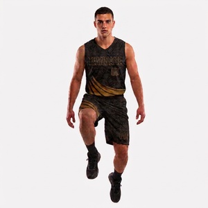 Conjunto de Uniforme de Baloncesto Personalizado de Poliéster, Cuello en V, Sin Mangas, Impresión por Sublimación, Secado Rápido, Transpirable, Sin Decoloración - Product Image 4