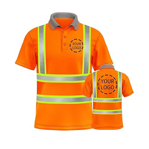 Camiseta Polo de Trabajo de Manga Corta para Hombre, Dos Tonos, con Rayas Reflectantes, Camisa de Seguridad, Personalizable Bajo Demanda - Product Image 6