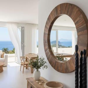 Miroir mural rond en mosaïque, miroir décoratif en verre mosaïque pour la décoration de la maison, salon, chambre à coucher et design d'intérieur - Product Image 6