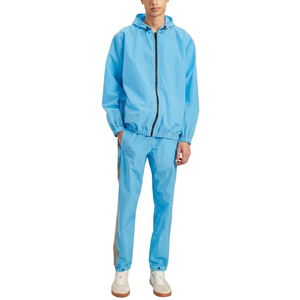 Ensemble de survêtements légers et confortables pour hommes avec fermeture éclair – Tenue de course hivernale en tissu léger pour hommes - Product Image 2