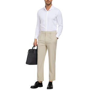 Pantalones de golf elásticos en 4 direcciones para hombre, ligeros, de color sólido, con cordón en la cintura, transpirables. - Product Image 4