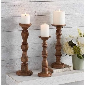 Porte-bougie en bois de luxe pour la maison, les hôtels et les restaurants, très vendu, porte-bougie en bois, bougeoirs, support à bougies - Product Image 3