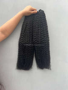 Extensiones de cabello Remy rizado indio virgen 100%, onda suelta, cutícula natural sin procesar alineada, precio de fábrica al por mayor - Product Image 4