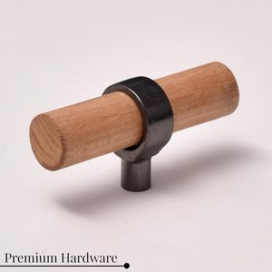 Manijas de Gabinete en Forma de T de Madera Moderna al por Mayor, Tiradores Minimalistas para Armarios, Perillas de Muebles de Madera Natural, Herrajes al por Mayor - Product Image 3