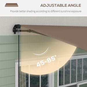 Tenda Parasole Retrattile 13FT X 10FT, Telo Ombreggiante 280gsm Resistente ai Raggi UV per Terrazza, Balcone, Giardino, Protezione per Caffetteria all'Aperto - Product Image 5