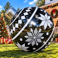 Grande boule de Noël gonflable avec logo et couleurs personnalisés, boule miroir géante, décoration de fête pour centre commercial, festival