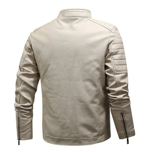 Men's Hooded Genuine Leather Motorcycle <b>Jacket</b> Windproof <b>Thick</b> Faux Fur Lining Zipper Closure Winter Warm Moto Biker Style - Product Image 4