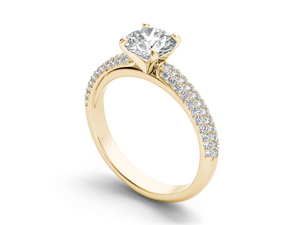 Anillo Solitario Clásico de Diamante Cultivado en Laboratorio de 1 Quilate, Oro Sólido de 14K, Corte Brillante Redondo VS VVS EF, para Uso Diario, Boda, Estilo Moderno - Product Image 3