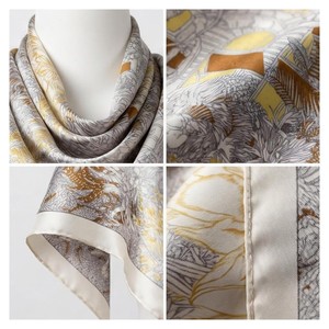 NORTH APPROACH Women's Square <b>Silk</b> Scarf Floral Print Elegant Multi-Functional Fashion Accessory All Seasons - Product Image 3