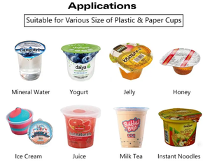 Nhựa Ly Ly phim niêm phong làm đầy chất lỏng Máy ly đóng gói chất lỏng Máy kem ly điền niêm phong máy móc - Product Image 6