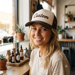 Wholesale High Quality 5-Panel Curved Brim Baseball Trucker Hats <b>Bold</b> Embroidery on the Front Perfect for Men and Women - Product Image 6