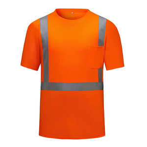 Camisetas de Alta Visibilidad Clase 3 para Hombre, Color Amarillo de Alta Visibilidad, Secado Rápido, Resistentes al Sol, Antiencogimiento, Camisetas de Trabajo - Product Image 3