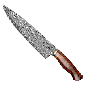 Couteau de Chef Damas LEGACY BLADES, Forgé à la Main, Écologique, Manche en Bois Personnalisable, Ambidextre, Compatible Lave-Vaisselle, Moderne, OEM - Product Image 4
