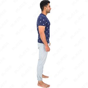 Ensemble de vêtements de sport de fitness pour hommes à impression personnalisée décontracté couleur unie deux pièces t-shirt short taille XL pour les survêtements d'été en coton - Product Image 1