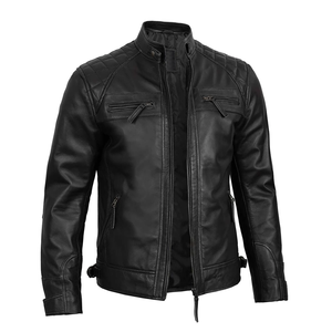 Durable Windproof <b>Men's</b> <b>Leather</b> <b>Jacket</b> Top Quality Hot Sales Male Best Design <b>Men</b> Clothing <b>Leather</b> <b>jacket</b> for <b>men</b> - Product Image 3