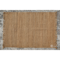 Tapis d'appoint en jute tissé à la main RTS |   Design moderne, faible densité de poils, lavable en machine |   Tapis en jute naturel pour la décoration de la maison |   Vente en gros OEM
