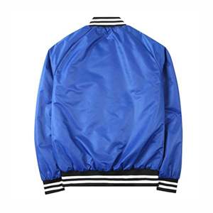 Chaqueta de Satén Reversible Personalizada, Chaqueta de Béisbol de Satén Bordada para Universidad, Chaqueta Casual Tejida para Hombre, Marca Personalizada, Teñido Liso para Adultos - Product Image 2