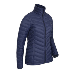 Wholesale <b>Womens</b> Quilted Puffer <b>Jacket</b> Winter Warm Stand Collar Full Sleeve <b>Lightweight</b> Solid Color Polyester Outerwear Coat ODM - Product Image 2