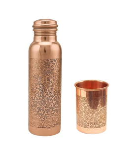 Bouteille d'eau en cuivre élégante et étanche, 1000 ml, écologique - Product Image 1