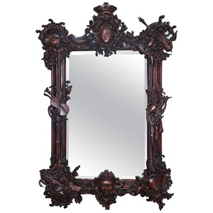 Handmade Mahogany Wooden Wall <b>Mirror</b> Decorative Oval Frame - Product Image 4