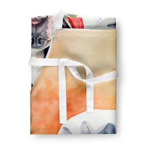 Boston Terrier Chef <b>Apron</b> Unisex Large Multicolor for Kitchen <b>Cooking</b> Baking Crafts Gardening for Adults Women and Men - Product Image 3