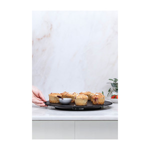 Vassoio Rotante in Ardesia Naturale, Piatto di Servizio Rotondo per Uso in Cucina - Product Image 4