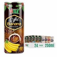Café Robusta 250ml Bebida instantánea VINUT 24 botellas botella de cartón Sin lácteos Sin gluten Sin OGM OEM Etiqueta privada Muestra gratis