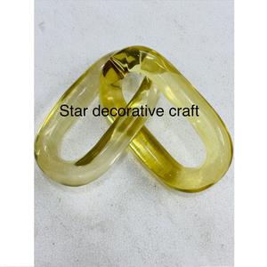 Chaîne murale en résine transparente, boucle de chaîne murale ouverte, bijoux DIY, chaîne cubaine en acrylique plastique pour décoration murale - Product Image 1