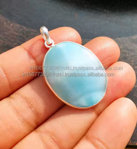 สร้อยคอจี้เงินสเตอร์ลิงทำด้วยมือ925อัญมณีลาริมาร์แท้สไตล์โบฮีเมียนคู่รักของขวัญสำหรับคุณแม่ - Product Image 6