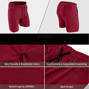Nouveaux shorts d'été décontractés en coton de haute qualité pour hommes, couleur unie, taille élastique, respirants, séchage rapide, écologiques - Product Image 5