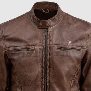Mens Tan Brown Leather <b>Jacket</b> Latest Style Motorcycle Biker <b>Jacket</b> Handmade Slim Fit Vintage Leather Coat Distressed <b>Jacket</b> - Product Image 5