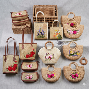 PROMO EXCEPTIONNELLE - Sac coloré fait main en fibres de bois, jacinthe, rotin et jonc de mer pour le marché de la mode américain, vente en gros à prix abordable - Product Image 4