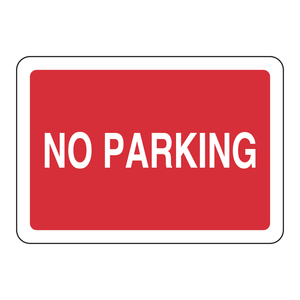 Panneau de signalisation d'interdiction de stationnement Brady en PVC résistant aux intempéries, panneau d'avertissement de sécurité intérieur/extérieur - Product Image 1