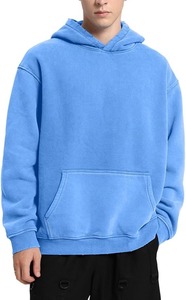 Vente en gros : Sweat à capuche pull-over d'hiver, 100% Coton, respirant, grammage lourd, style vintage, coupe oversize, délavé à l'acide, personnalisable, streetwear - Product Image 3