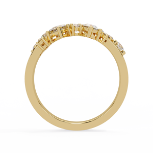 Anillo de Boda de Oro Amarillo de 14K con Diamantes Cultivados en Laboratorio de Múltiples Formas, Anillo de Regalo de Aniversario, Proveedor de Joyería Personalizada al por Mayor - Product Image 5