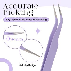 Meilleures pinces à épiler antistatiques en acier inoxydable japonais J2 pour extensions de cils, pointes en fibre, logo personnalisé, outils de beauté en gros - Product Image 5