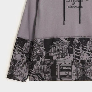 Vente en gros 2025 sweat à capuche d'hiver décontracté surdimensionné pour hommes 100% coton avec sérigraphie HD et soie sweat-shirt graphique à motif solide - Product Image 4