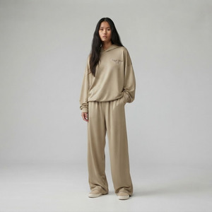 Women's Hooded <b>Tracksuit</b> Baggy Sweatpants Ladies Long Length Winter Sweat Wide leg Full Sleeve Oversize Sweat Track Suit - Product Image 1