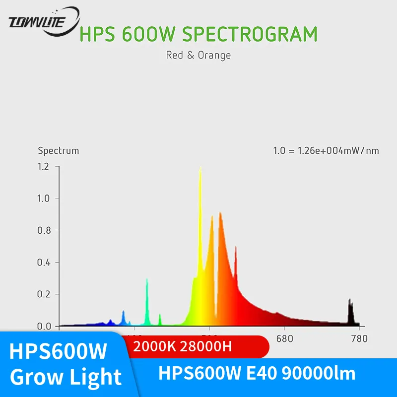 シンプルなスリーピース植物成長ライトナトリウムランプ誘導バラスト簡単設置高光効率T46HPS600W器具