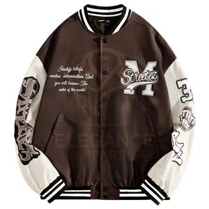 Vestes universitaires de baseball à manches longues pour hommes légers coupe ample toile vêtements d'extérieur avant imprimé graphique Logo allant Style collège - Product Image 2