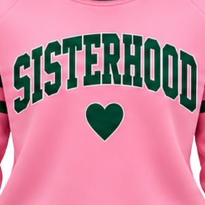 Sudadera Gráfica Rosa para Mujer con Estampado de Corazones, Cuello y Puños de Punto Acanalado, Manga Larga, Estilo Casual, Jersey de Cuello Redondo para Dama - Product Image 5