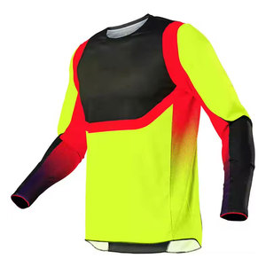 Maillot de course moto à manches longues pour homme, color-block, séchage rapide, en polyester, manches longues, tenue d'équipe de motocross, toutes saisons - Product Image 3