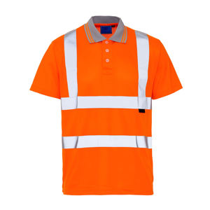 Top Selling <b>Hi</b> <b>Vis</b> Safety Polo <b>Shirt</b> for Mechanic and Industrial Work with Reflective Stripes Flame Retardant Yellow Workwear - Product Image 5