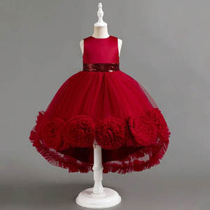 Vestido de fiesta elegante para niñas con falda de tul abullonada y cinturón de lentejuelas, ideal para cumpleaños, bodas y eventos formales. Venta al por mayor. - Product Image 5